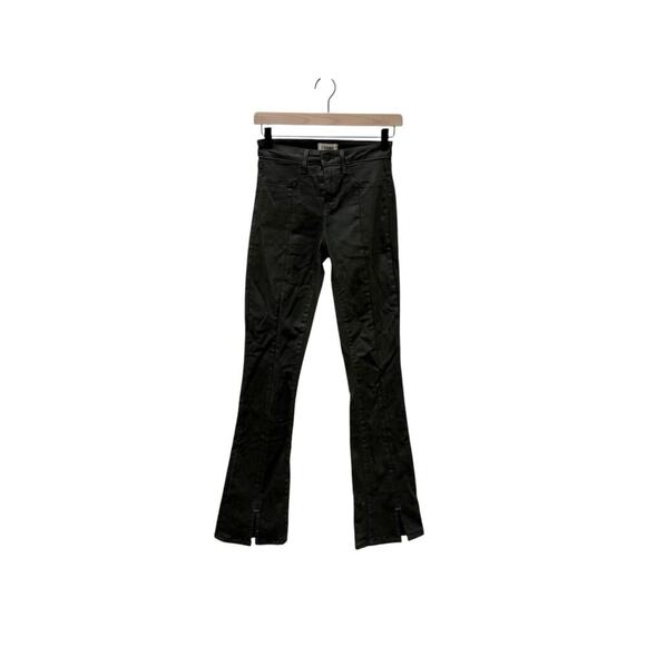 L'AGENCE Beatrix Army Coated High-Rise Flared Pants Women’s Size 24‎ - Picture 2 of 11